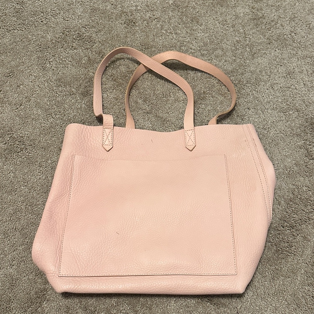 Madewell Soft Pink Leather Tote